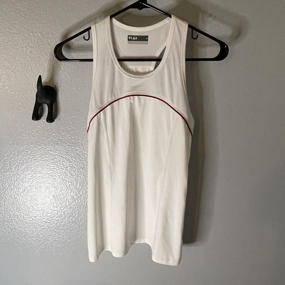 Lija Women's Break Tennis Racerback Tank top‎ White size Small